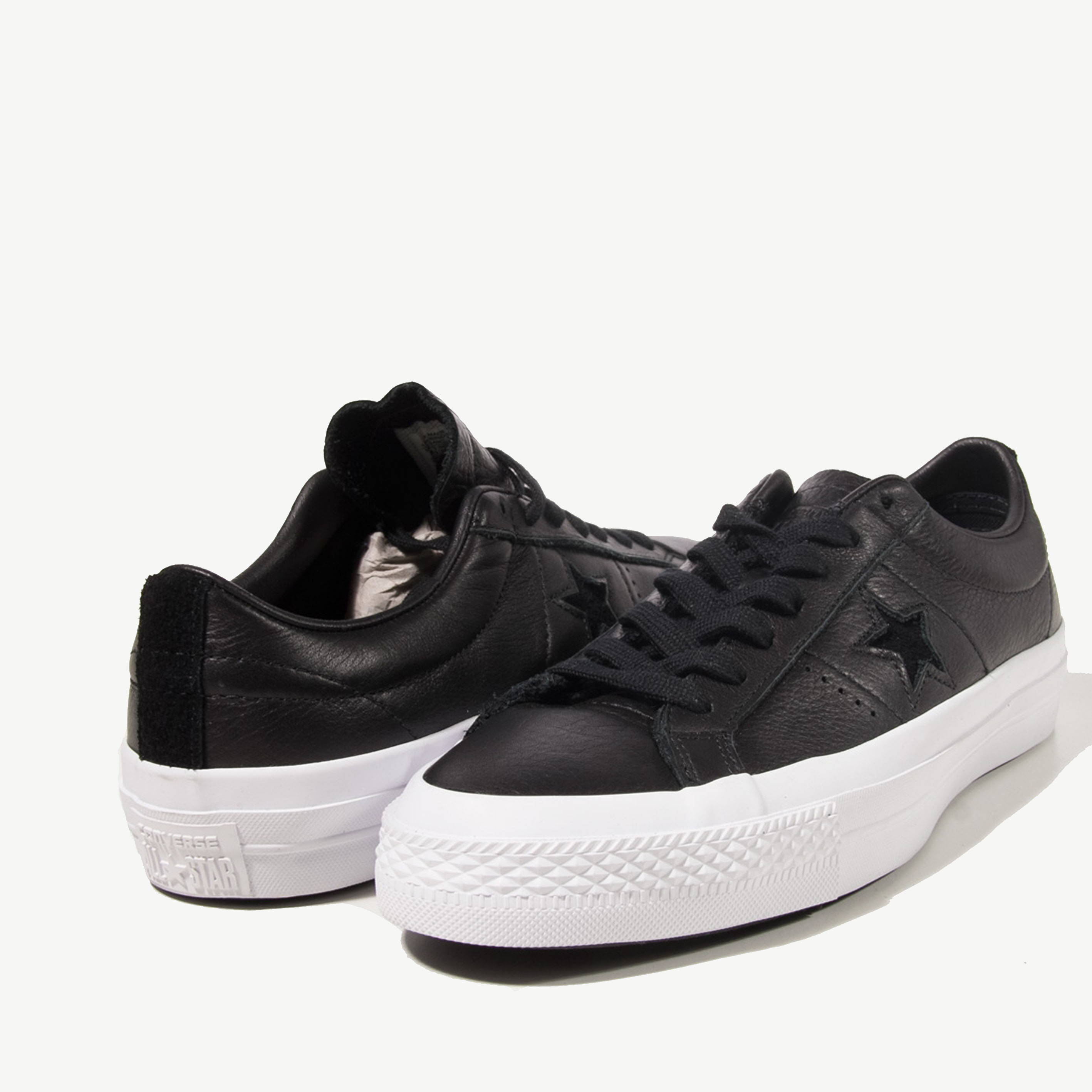 converse one star ox black leather